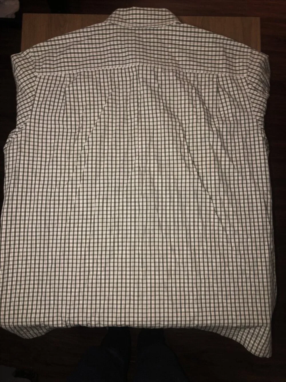 Levi Strauss Signature Green White Plaid Button Up Shirt Mens 2XL Casual